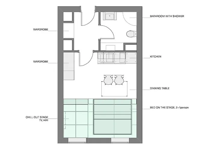 Apartma The Cute, Sunny In The Center +p